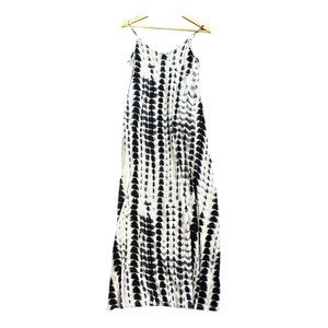 OURS WOMENS SUMMER CASUAL BOHEMIAN SUMMER DRESS MEDIUM SPAGHETTI STRAP POCKETS.